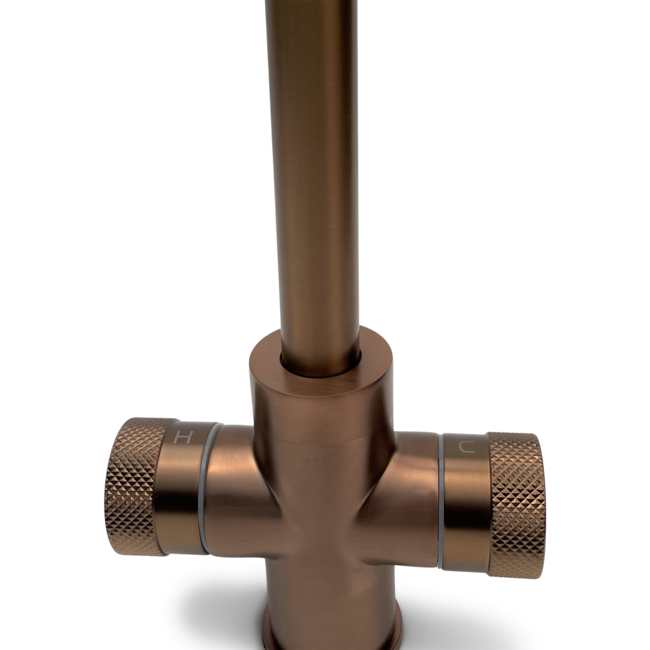 Como Keukenkraan rose goud PVD met draaibare uitloop