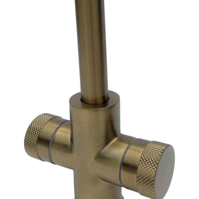 Como Keukenkraan messing goud PVD met draaibare uitloop