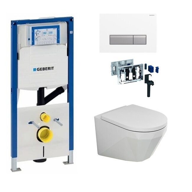 Geberit  Toiletset UP320 met sigma50 drukplaat DF06