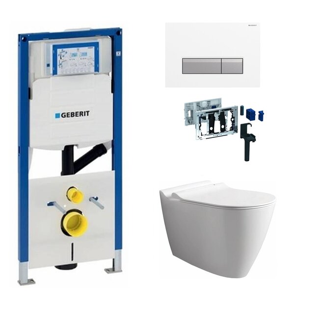 Geberit  Toiletset UP320 met sigma50 drukplaat DF07