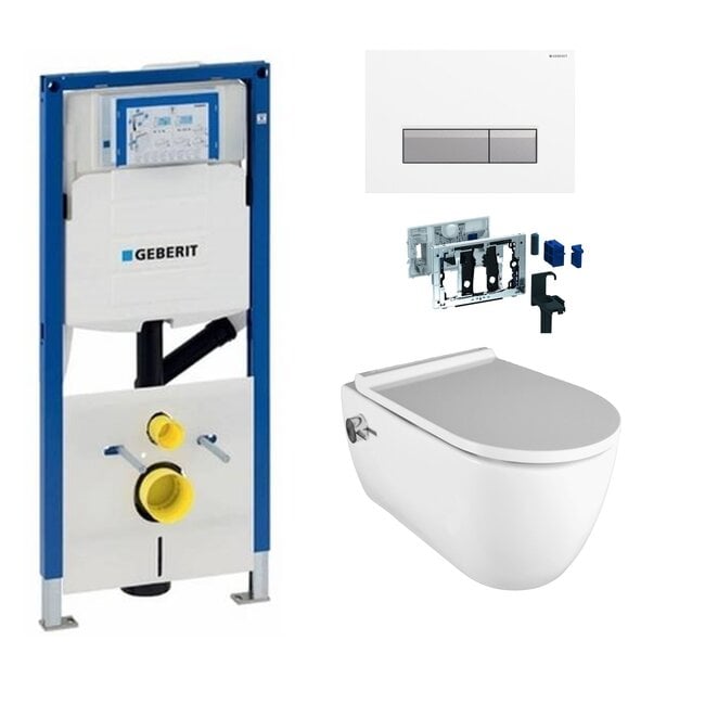 Geberit  Toiletset UP320 met sigma50 drukplaat wc met bidet toiletset DF11