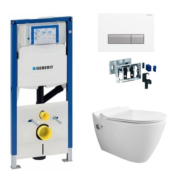 Geberit  Toiletset UP320 met sigma50 drukplaat wc met bidet toiletset DF10