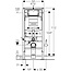 Geberit  Toiletset UP320 met sigma50 drukplaat DF05