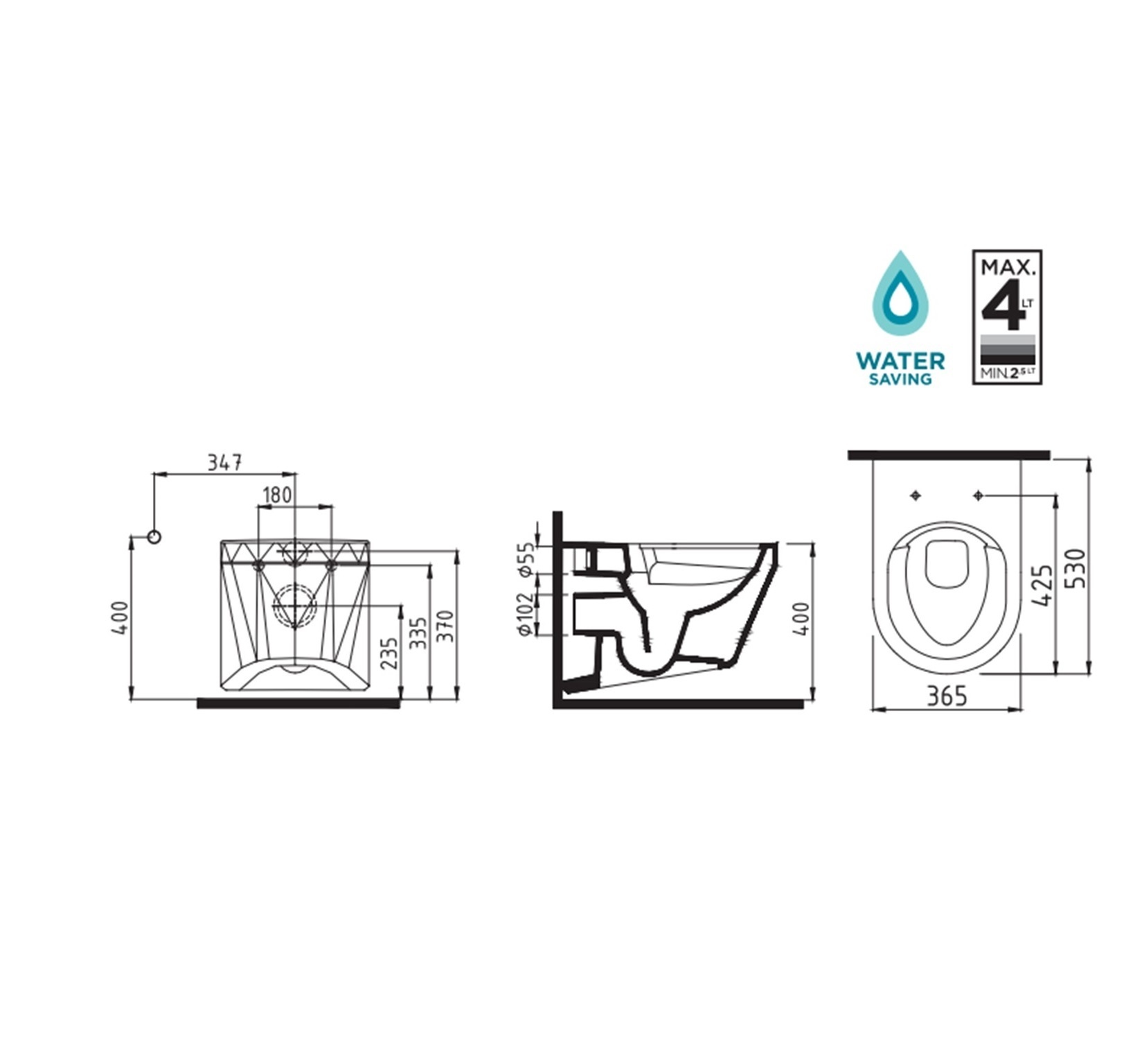 Toiletset I Geberit up320 I duofresh I wit Sanitear