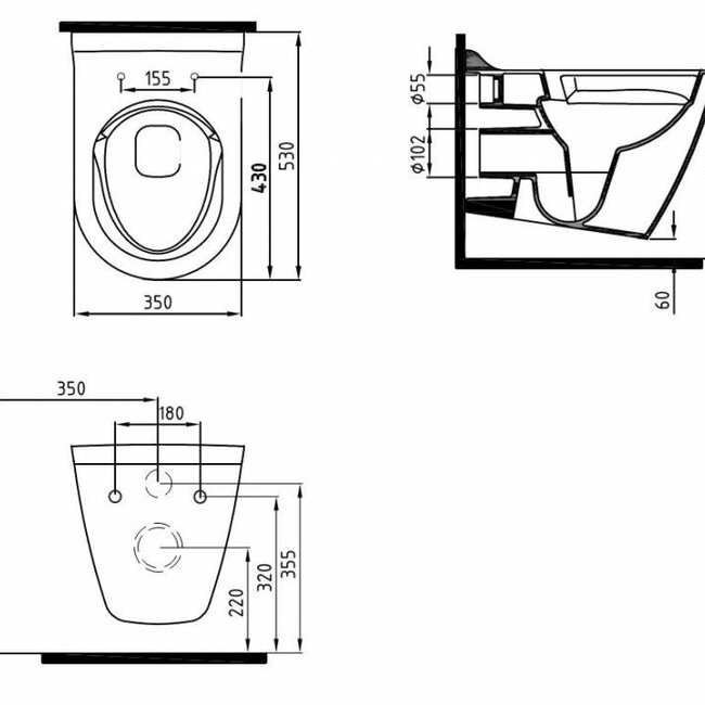 Geberit  Toiletset UP320 met sigma50 drukplaat wc met bidet toiletset DF13