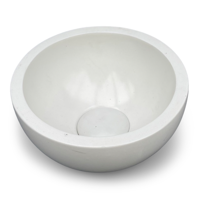 Concrete mini waskom wit  20 cm doorsnee