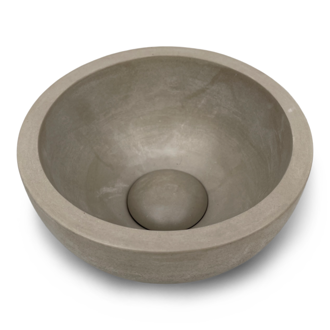 fontein toilet, beton mini waskom 20cm met mat zwart wastafelplank 