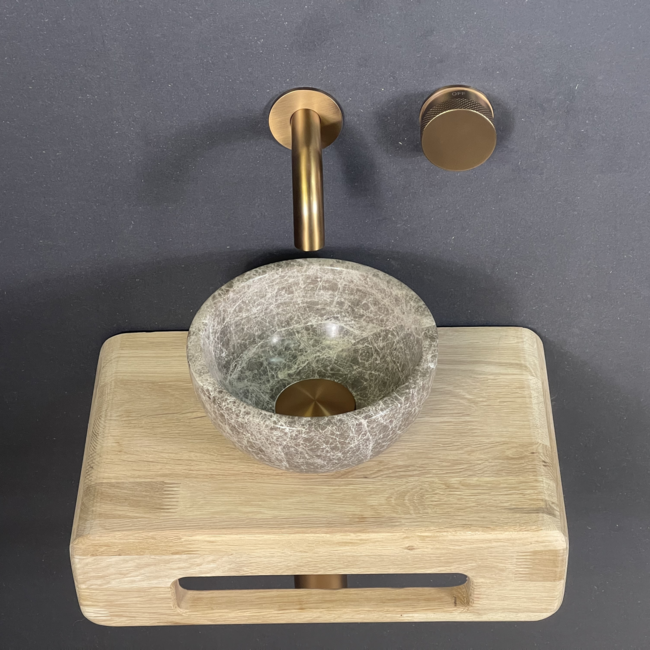 Como Natuursteen fonteinset mood 60 met eiken hout plank