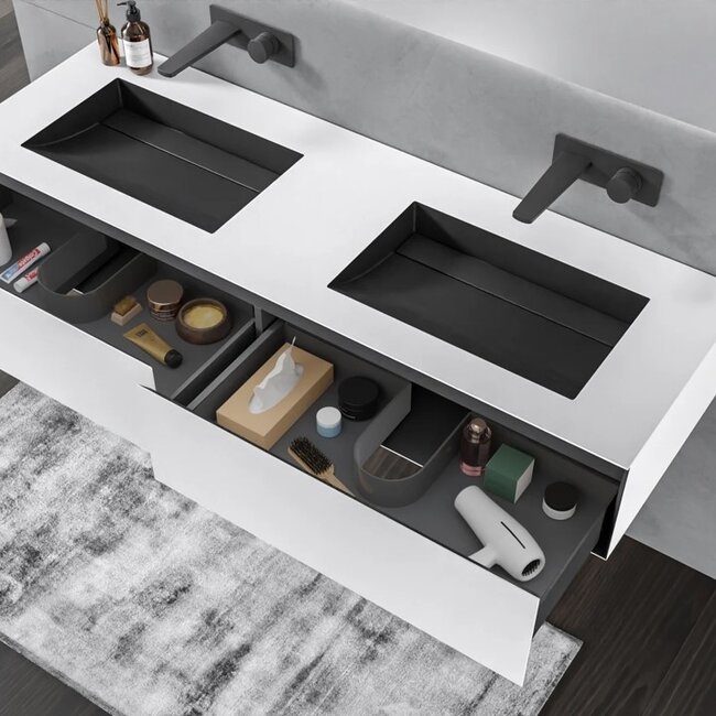 Como Emperio  Badkamermeubel 140cm met geïntegreerde wastafel