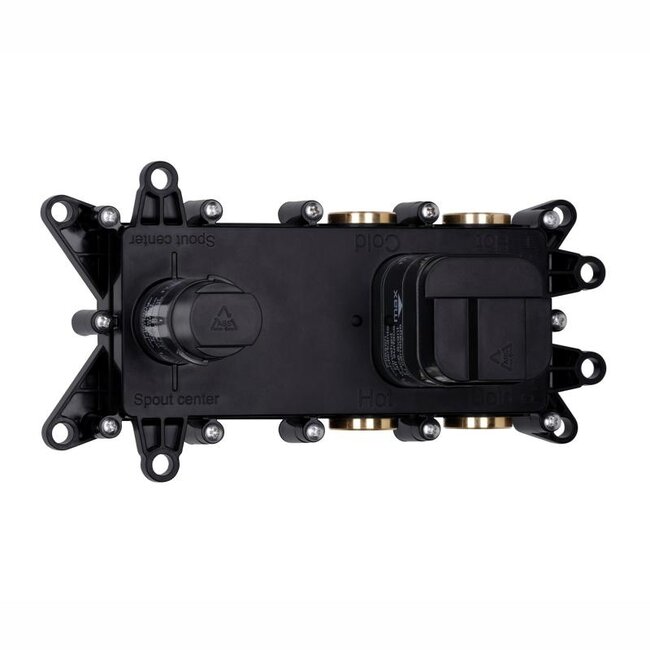 DESIGN iX inbouw wastafelkraan met inbouwdeel - messing PVD