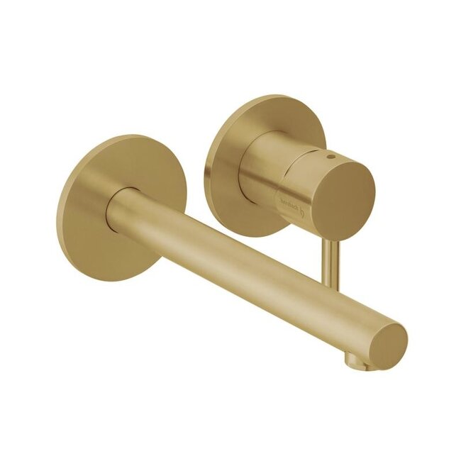 DESIGN iX inbouw wastafelkraan met inbouwdeel - messing PVD