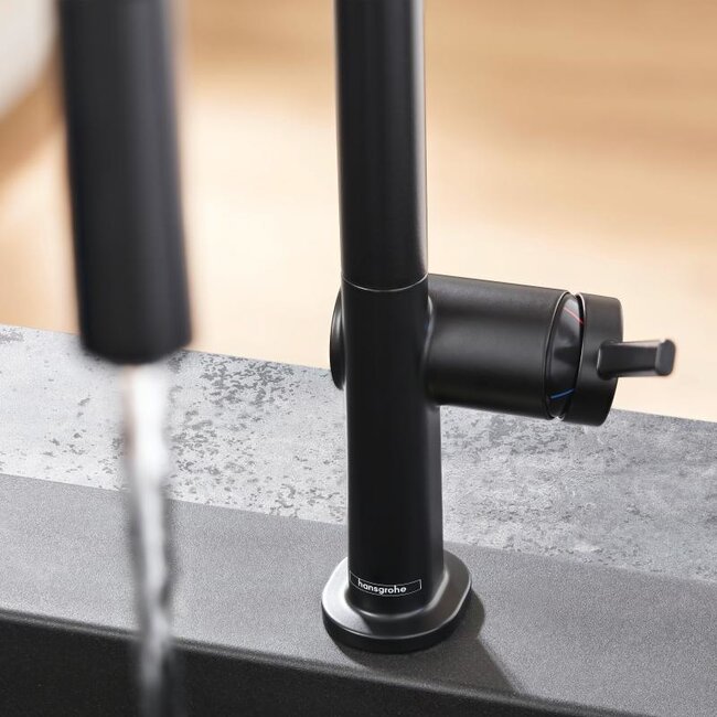 Hansgrohe Keukenkraan Talis M54, zwart met uittrekbare uitloop
