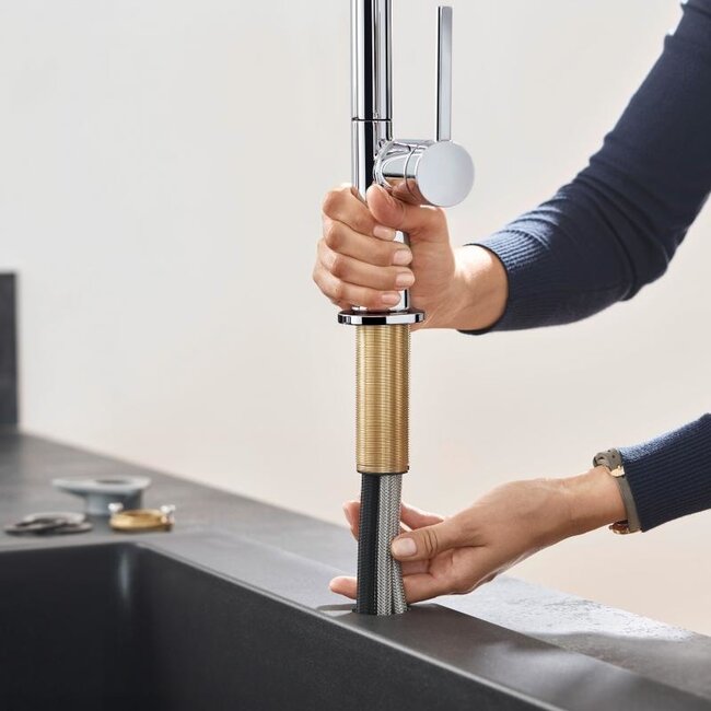 Hansgrohe Keukenkraan Talis M54, chroom met hoge uittrekbare uitloop