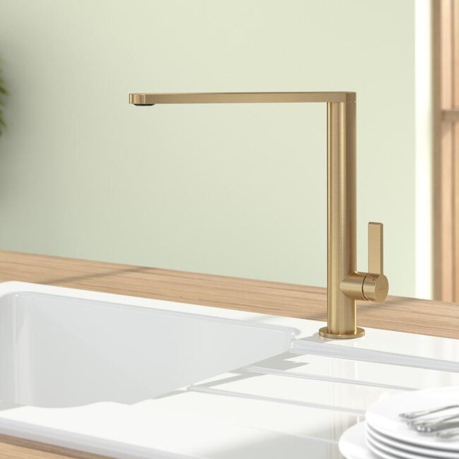 Villeroy & Boch Finera keukeukenkraan eenhendel,  360 °Draaibare uitloop goud