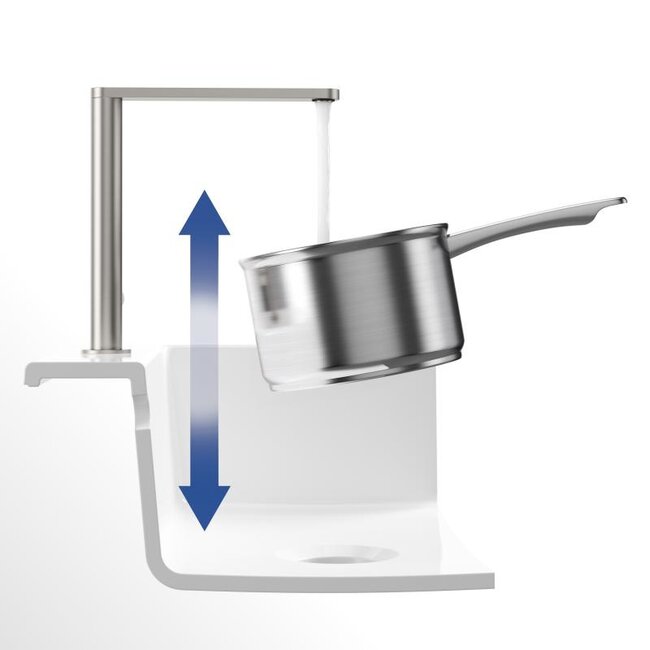 Villeroy & Boch Finera keukeukenkraan eenhendel,  360 °Draaibare uitloop RVS