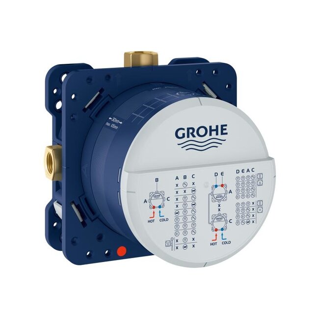 Grohe Grohtherm doucheset, chroom met smart control. Rond.