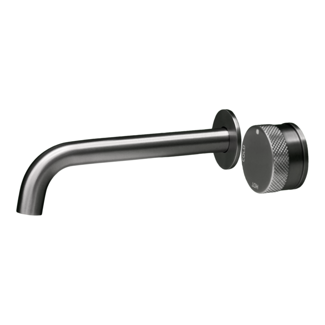 Como Mood 60 Gunmetal wastafelkraan- inbouw. 4 varianten kraan-uitloop. Wastafelkraan compleet!