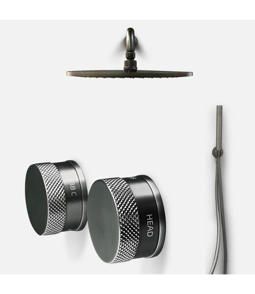 Como inbouw doucheset gunmetal Mood 60