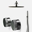 Como Mood 60 Doucheset gunmetal met 30 cm regendouchekop en handdouche. Inclusief inbouw thermostaat
