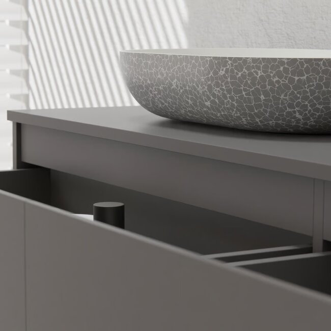 Como badkamermeubel 120cm satijn grijs