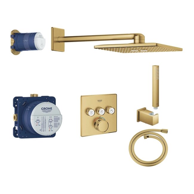 Grohe Grohtherm Smartcontrol Comfortset cool sunrise UP met Rainshower 310 SmartActive, vierkant