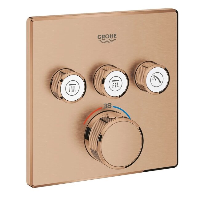 Grohe Grohtherm Smartcontrol Comfortset warm sunset UP met Rainshower 310 SmartActive, vierkant