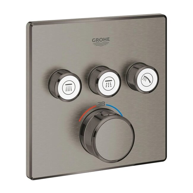 Grohe Grohtherm Smartcontrol Comfortset hard graphite UP met Rainshower 310 SmartActive, vierkant
