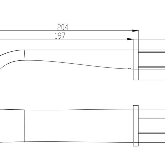 Como Mood 60 Kraan uitloop S-Line zwart PVD met waterbesparende  functie