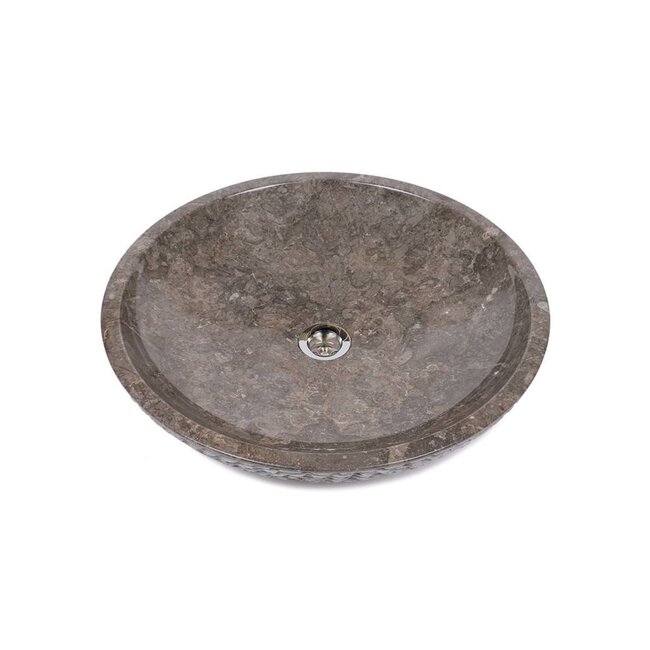 Waskom natuursteen emperador , 45x 12 cm, rond