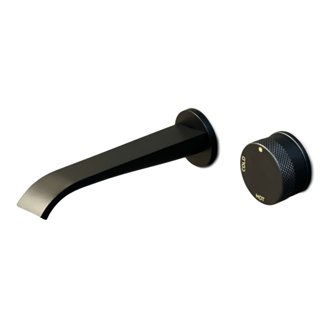 Como Mood 60 inbouw wastafelkraan S-Line ZWART, waterbesparend.