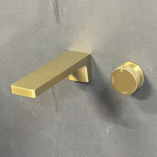 Como Mood 60 inbouw wastafelkraan L-Line GOUD, waterbesparend.