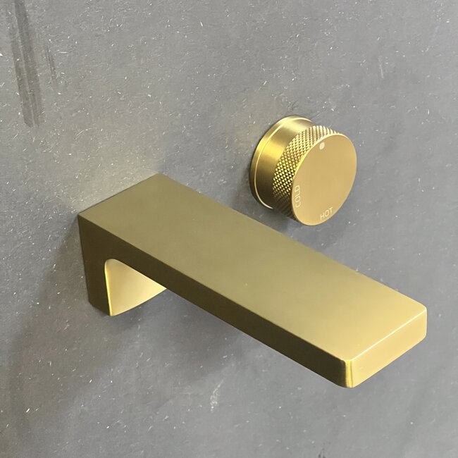 Como Mood 60 inbouw wastafelkraan L-Line GOUD, waterbesparend.