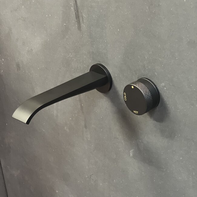 Como Mood 60 inbouw wastafelkraan S-Line ZWART, waterbesparend.