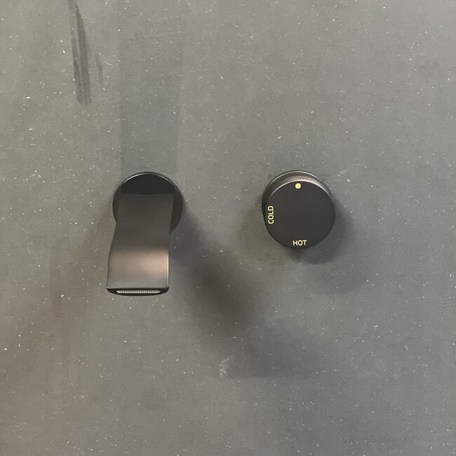 Como Mood 60 inbouw wastafelkraan S-Line ZWART, waterbesparend.