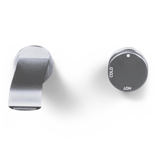 Como Mood 60 inbouw wastafelkraan S-Line nikkel, waterbesparend.