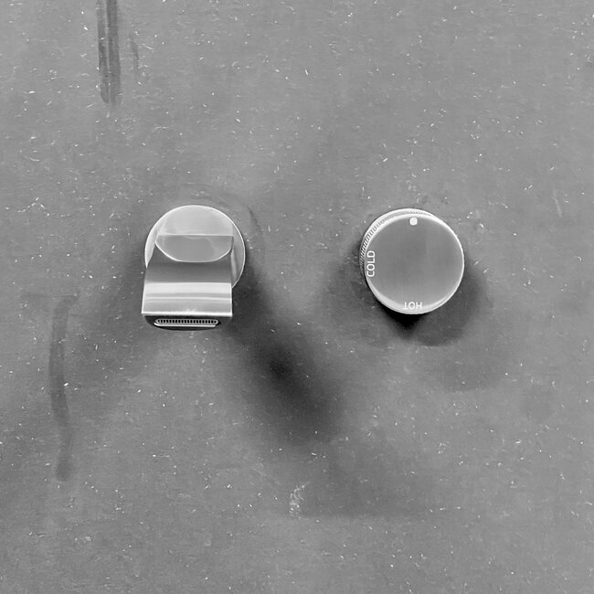 Como Mood 60 inbouw wastafelkraan S-Line nikkel, waterbesparend.