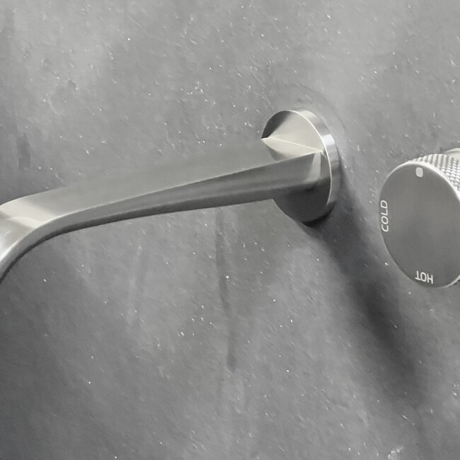 Como Mood 60 inbouw wastafelkraan S-Line nikkel, waterbesparend.