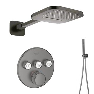 Grohe Grohtherm Smartcontrol Comfortset hard graphite rond