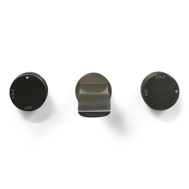 Como Mood 60 inbouw wastafelkraan S-Line gunmetal, waterbesparend.