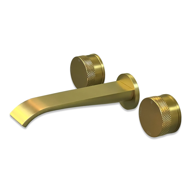 Como Mood 60 S-Line  gouden kraan voor wastafel. 3 gaten