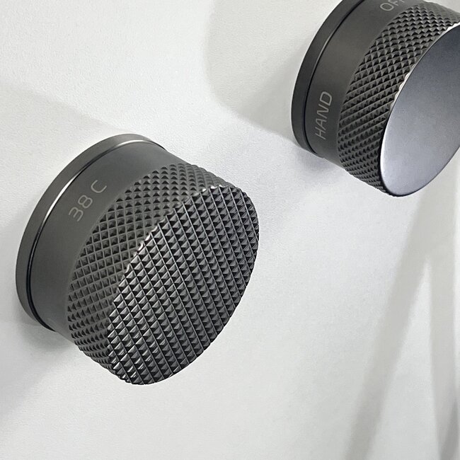 Como Mood 60 Plus 2-weg douchekraan in gunmetal met handdouche set