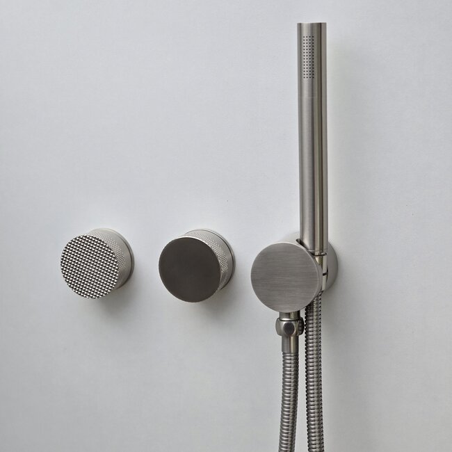 Como Mood 60 Plus inbouw douchekraan nikkel met handdouche set-2 weg