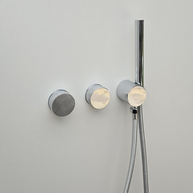 Como Mood 60 Plus inbouw douchekraan chroom met handdouche set-2 weg