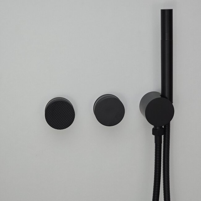 Como Douchekraan zwart Mood 60 Plus met handdouche set-2 weg