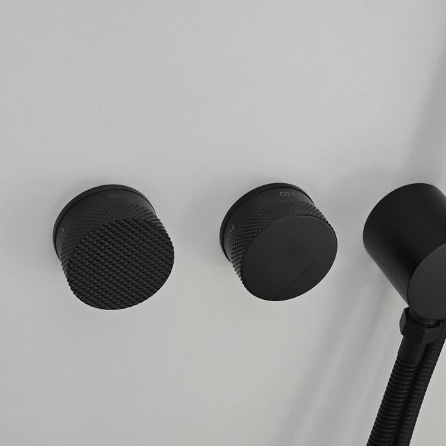 Como Douchekraan zwart Mood 60 Plus met handdouche set-2 weg