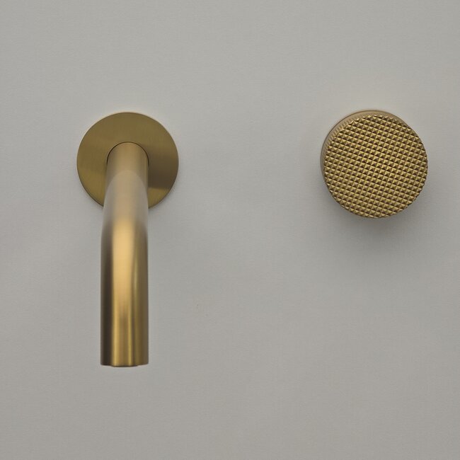 Como Inbouw wastafelkraan goud Mood60 Plus, waterbesparend.