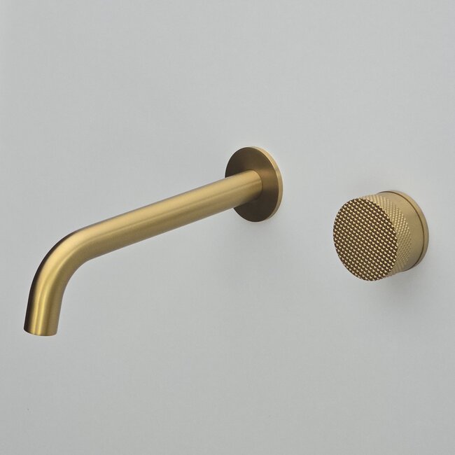 Como Inbouw wastafelkraan goud Mood60 Plus, waterbesparend.