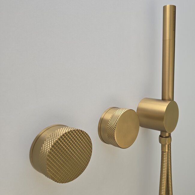 Como Inbouw Douche-set Goud Mood 60 Plus met 30 cm hoofddouche-2 varianten