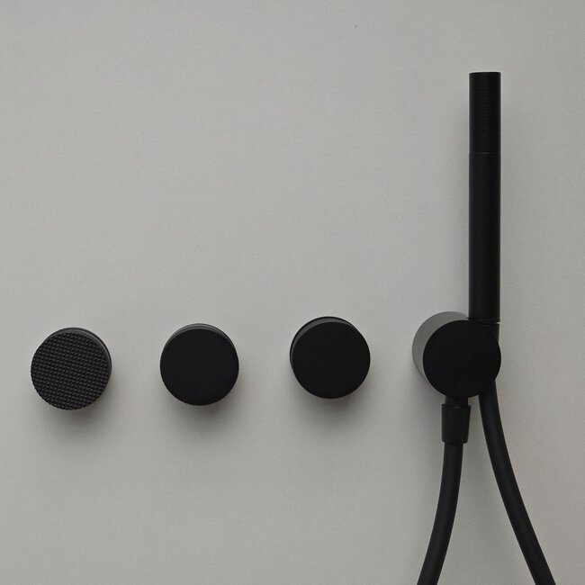 Como Mood 60 Plus inbouw douchekraan matzwart, thermostaat - 3 weg