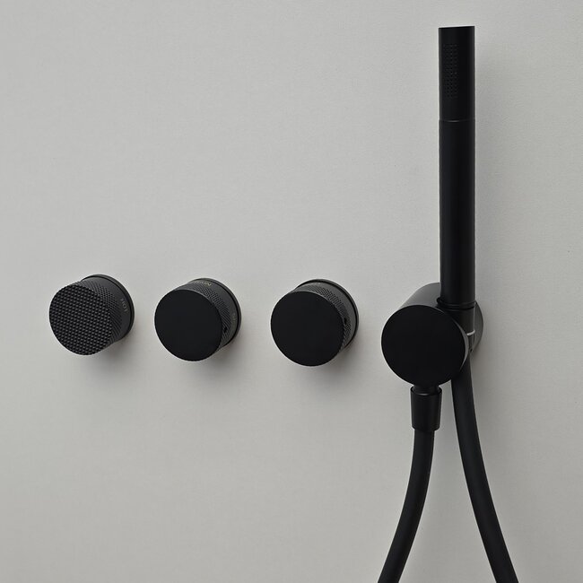 Como Mood 60 Plus inbouw douchekraan matzwart, thermostaat - 3 weg